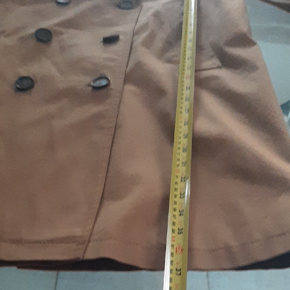 Zara NWOT Classic Caramel🟤Double Breasted Trench Coat🧡SIZE Oversized Small - Picture 14 of 14